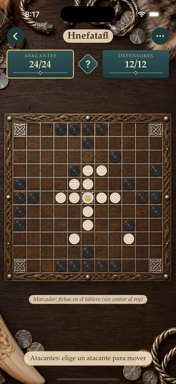 Hnefatafl on a carved Viking board